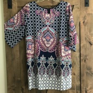 Patterned Shift Dress 🌸